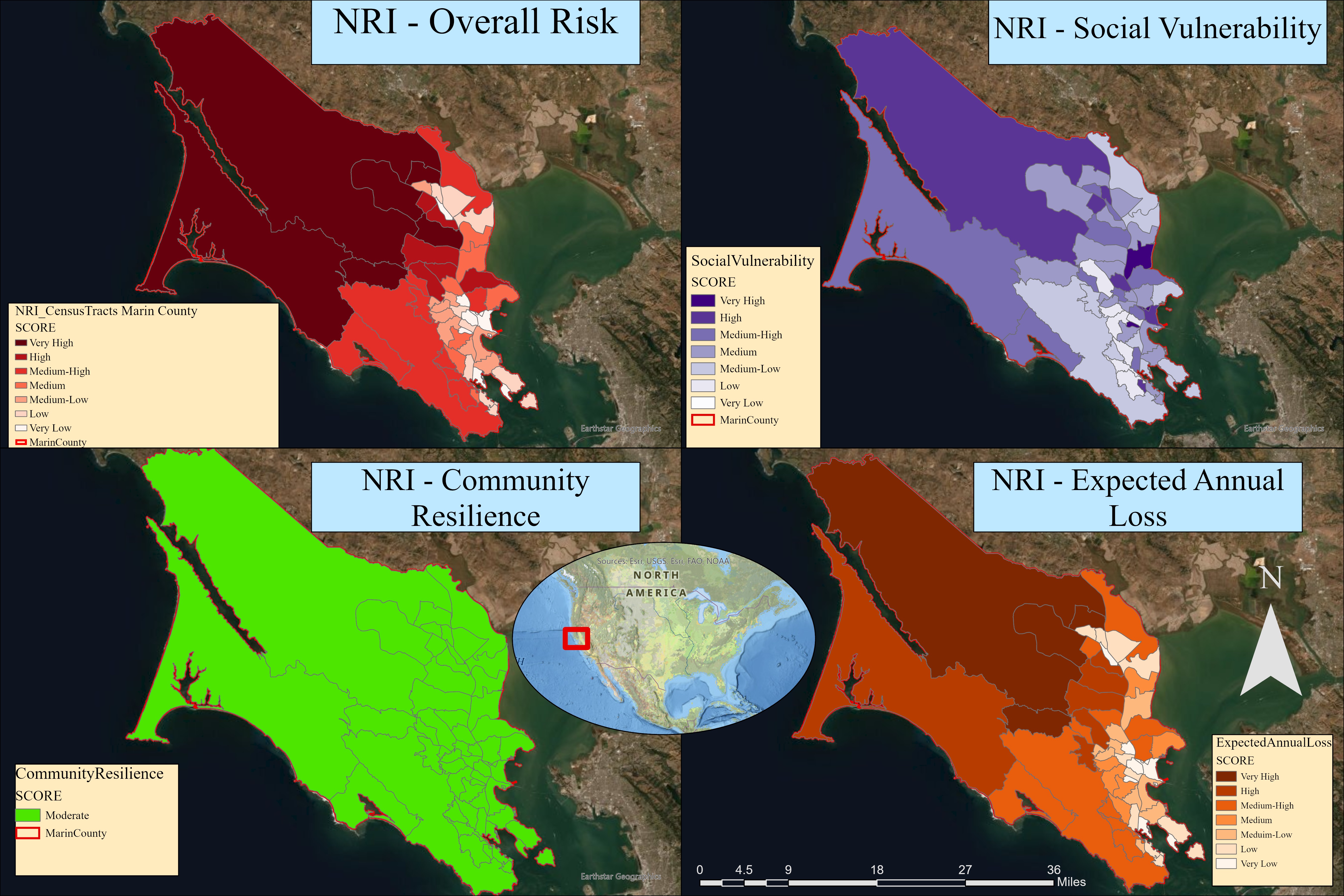 Marin County National Risk Index